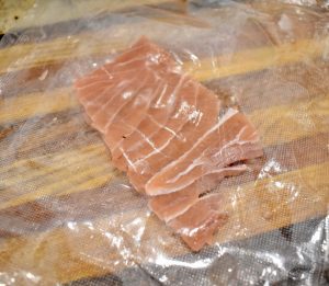 pounding sailfish steaks flat