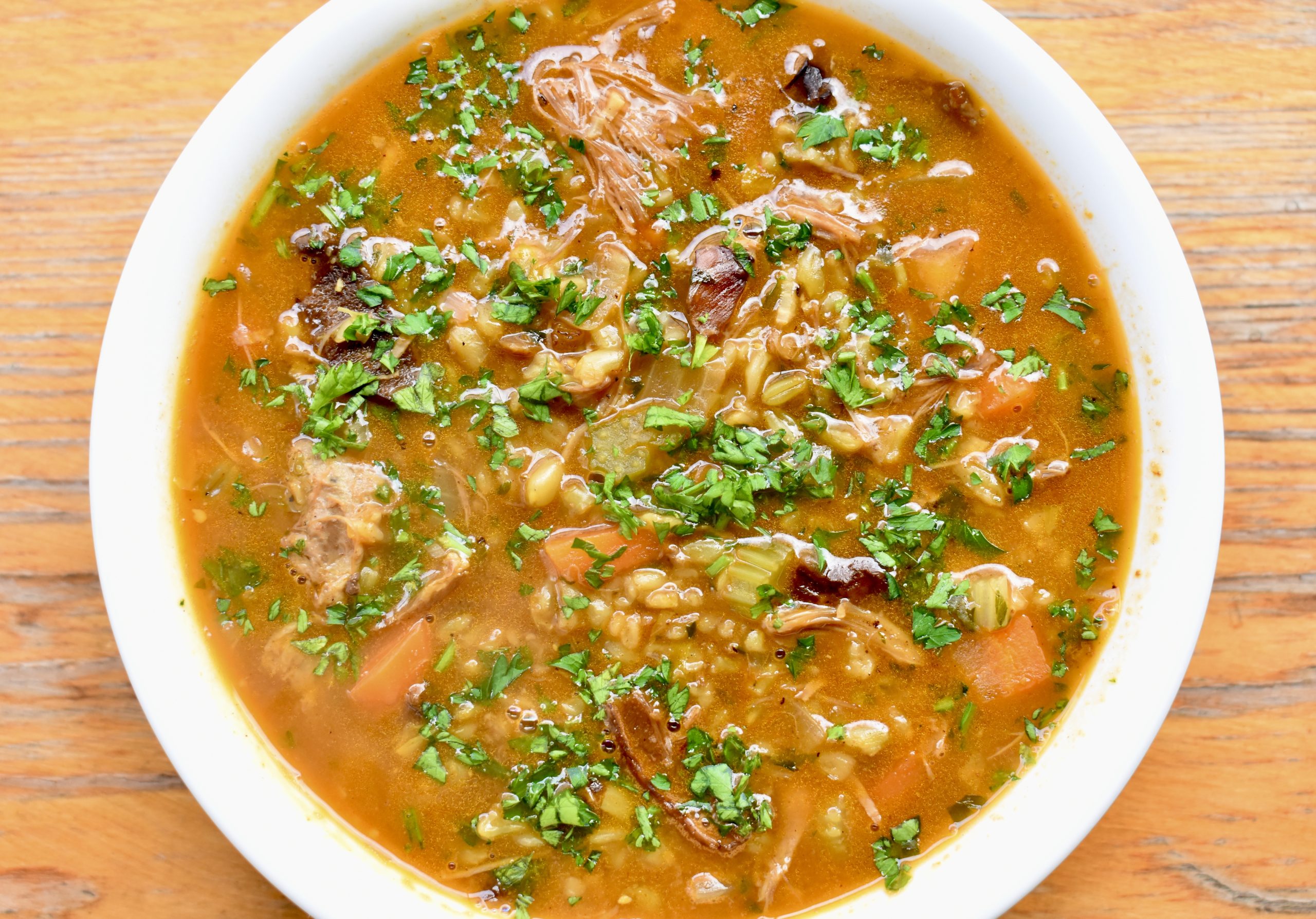 Lebanese Freekeh Soup With Duck And Boletes Recipes The Intrepid Eater