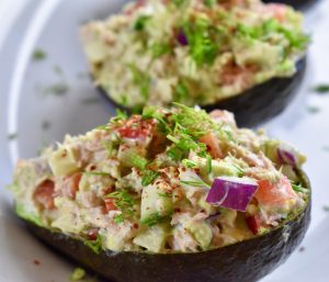 avocados stuffed with tuna salad