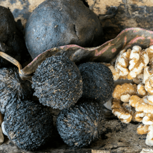 different stages of black walnuts