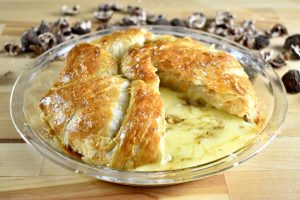 Baked Black Walnut Brie in Puff Pastry